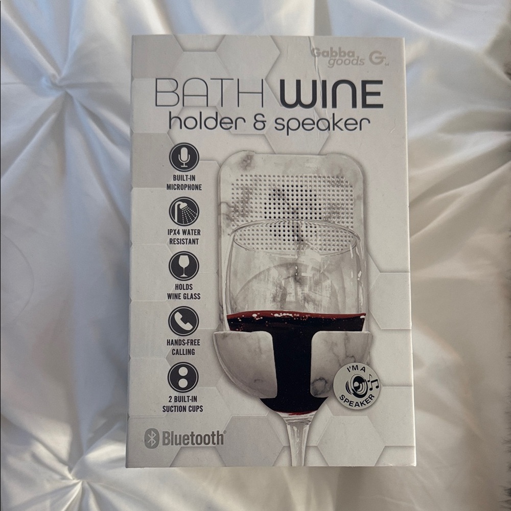 Bath Wine Holder & Speaker - Gray
